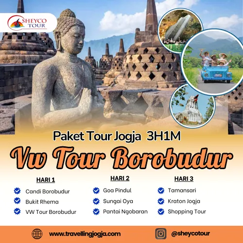 jogja 3 hari vw tour borobudur